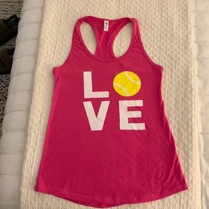 LOVE Tennis tank size small. New without tags